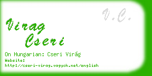 virag cseri business card